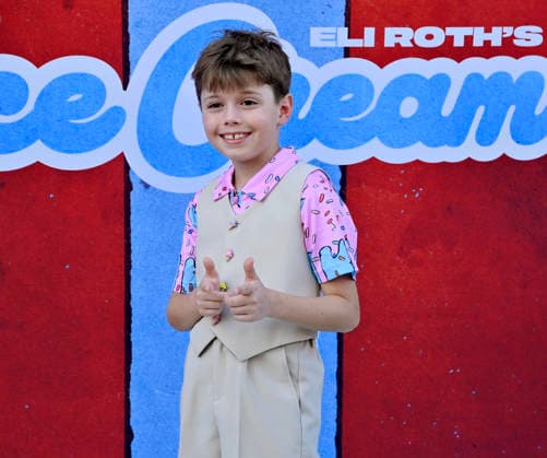 Cast member Kole Parks attends the premiere of the motion picture dark comedy Ice Cream Man at the Vista Theater in Los Angeles on Thursday, August 6, 2026. Storyline: An idyllic summer town descends into madness when an ice cream man serves kids sweet delights with horrifying results.  LAP2026080625 JIMxRUYMEN