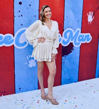 Cast member Karen Cliche attends the premiere of the motion picture dark comedy Ice Cream Man at the Vista Theater in Los Angeles on Thursday, August 6, 2026. Storyline: An idyllic summer town descends into madness when an ice cream man serves kids sweet delights with horrifying results.  LAP2026080636 JIMxRUYMEN