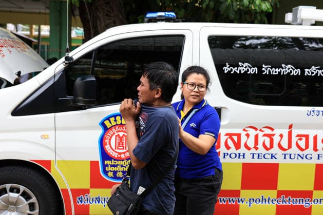 Death toll rises to 7 in Thailand school shooting: Local media BANGKOK, THAILAND - AUGUST 7: A person close to one of the victims react following a shooting at Debsirin Nonthaburi School in Bang Kruai district, Nonthaburi province, north of Bangkok, Thailand on August 7, 2026. Valeria Mongelli Anadolu Bangkok Thailand. Editorial use only. Please get in touch for any other usage.  Copyright: x2026xAnadoluxValeriaxMongellix