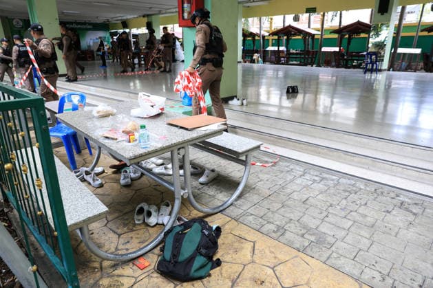 Death toll rises to 7 in Thailand school shooting: Local media BANGKOK, THAILAND - AUGUST 7: Police officers work on the site of a shooting at Debsirin Nonthaburi School in Bang Kruai district, Nonthaburi province, north of Bangkok, Thailand on August 7, 2026. Valeria Mongelli Anadolu Bangkok Thailand. Editorial use only. Please get in touch for any other usage.  Copyright: x2026xAnadoluxValeriaxMongellix
