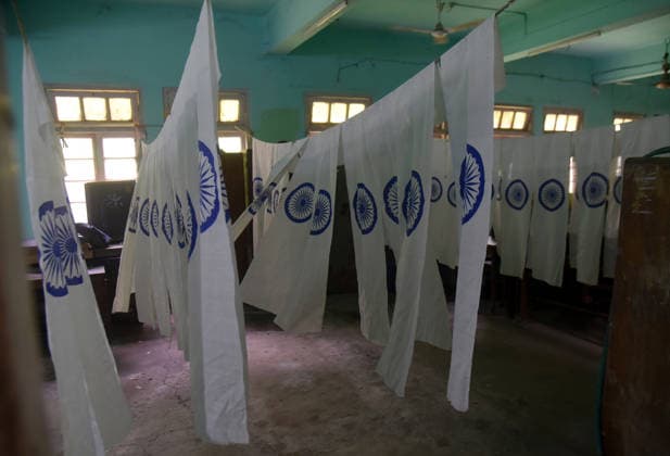 News Bilder des Tages August 7, 2026, Guwahati, Guwahati, India: Middle portion of the National flag of India kept fro drying ahead of the Independence Day celebration at Assam Khadi and village industries Board in Guwahati India on Friday 7th August 202 Guwahati India  - ZUMAd163 20260807_zip_d163_009 Copyright: xDasarathxDekax