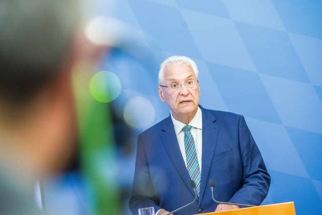 August 11, 2026, Munich, Bavaria, Germany: Bavarian Interior Minister JOACHIM HERRMANN. The Bavarian Verfassungsschutz (Secret Service, Office for the Protection of the Constitution) released its half-year report detailing the current threats to Bavaria and the country. The latest threats includes upticks in espionage, saboteurs, Islamist extremism and terror, as well as movements that seek to split society. Recent cases, such as the CSD attack in Berlin and the drone with explosives found at a Leipzig airport, have raised alert and readiness levels against all threats. Munich Germany  - ZUMAb160 20260811_abp_b160_003 Copyright: xSachellexBabbarx