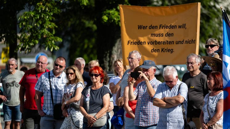07.08.2026, Deutschland,Sachsen, Doberschau-Gaußig: Der AfD-Landtagsabgeordnete Frank Peschel hat eine Protestkundgebung angekündigt am Maxam-Werk organisiert. Das Werk wurde vom Rüstungshersteller Czechoslovak Group (CSG) gekauft. Peschel will gegen die Militarisierung unseres Landes demonstrieren. *** August 7, 2026, Germany, Saxony, Doberschau-Gaußig: Frank Peschel, a member of the state parliament for the AfD, has announced a protest rally to be held at the Maxam plant. The plant was purchased by the defense contractor Czechoslovak Group (CSG). Peschel intends to demonstrate against the militarization of our country.