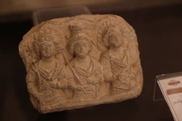 Syria exhibits antiquities returned from France at Damascus Citadel DAMASCUS, SYRIA - AUGUST 7: Artifacts returned by France are displayed at the Throne Hall inside the Citadel of Damascus during a summer festival in Damascus, Syria on August 7, 2026. The historical items belonging to Syria, which were smuggled out of the country approximately 15 years ago, were returned to Syria simultaneously with French President Emmanuel Macron s visit to Damascus. The exhibition featured funerary statues from Palmyra, relief inscriptions, and various artifacts dating back to the Roman period. Izz Aldien Alqasem Anadolu Damascus Syria. Editorial use only. Please get in touch for any other usage.  Copyright: x2026xAnadoluxIzzxAldienxAlqasemx