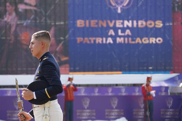 August 7, 2026, Cali, Valle Del Cauca, Colombia: Members of Colombia s military forces take part during the first speech of Abelardo De la Espriella as president of Colombia on August 7, 2026 in the military base Pichincha in Cali, Colombia. Cali Colombia - ZUMAvp1_ 20260807_zia_vp1_032 Copyright: xSebastianxMarmolejox