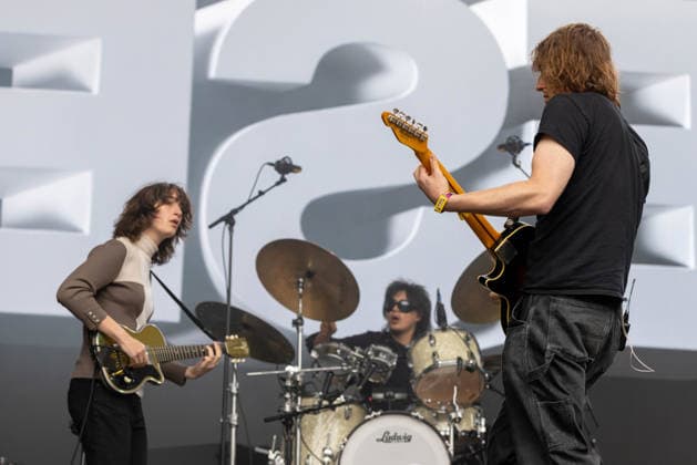 August 7, 2026, San Francisco, California, USA: EMILY GREEN, MAX BASSIN and CAMERON WINTER of Geese during Outside Lands Music Festival in San Francisco, California San Francisco USA  - ZUMAs135 20260807_zap_s135_174 Copyright: xDanielxDeSloverx