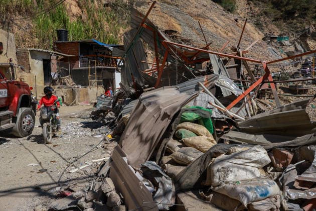 Gold mine explosion injures 19 in Colombia MARMATO, COLOMBIA - AUGUST 7: A powerful explosion in a gold-mining area near the town center injures 19 people, including two critically, and damages properties in the surrounding area in Marmato, Caldas department, Colombia, on August 7, 2026. Marmato is a historic gold-mining municipality where gold extraction has shaped the local economy for more than 400 years. Alexis Munera Anadolu Marmato Colombia. Editorial use only. Please get in touch for any other usage.  Copyright: x2026xAnadoluxAlexisxMunerax