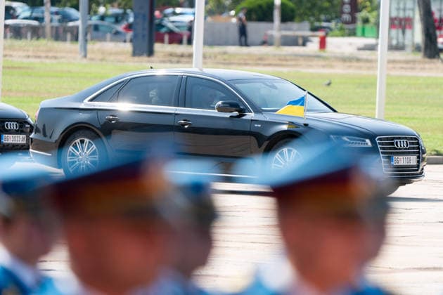 August 8, 2026, Belgrade, Central Serbia, Serbia: 202688, Belgrade, Serbia - Serbian President VUCIC ALEKSANDAR hosts Ukrainian President VOLODYMYR ZELENSKYY during his official visit to the Republic of Serbia at the Palace of Serbia. Belgrade Serbia - ZUMAd223 20260808_zip_d223_003 Copyright: xMarkoxDimicx