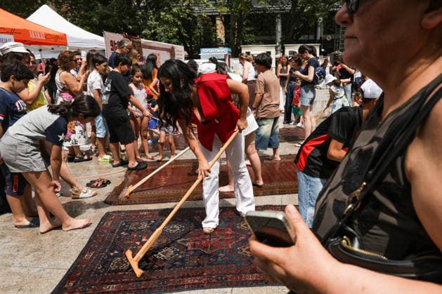 ARMENIA, YEREVAN - AUGUST 8, 2026: A woman visits the Siroooon Arm Fest festival celebrating the culture of Armenia in Seasons Park, central Yerevan. Alexander Patrin TASS  95905796