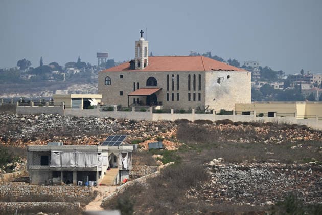 Israeli army enter Lebanon s Western Zawtar in violation of Framework Agreement WESTERN ZAWTAR, LEBANON - AUGUST 08: A view of damage at a church after Israeli forces re-entered the southern town of Western Zawtar overnight violating the Framework Agreement reached between Israel and Lebanon that envisions a phased withdrawal, in Zawtar al-Sharqiyah, Lebanon on August 08, 2026. Houssam Shbaro Anadolu Western Zawtar Lebanon. Editorial use only. Please get in touch for any other usage.  Copyright: x2026xAnadoluxHoussamxShbarox