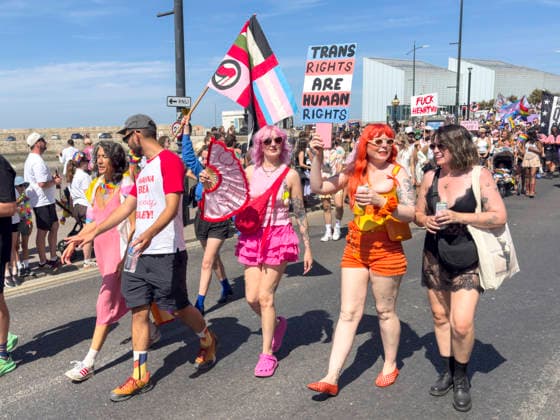 August 8, 2026, Margate, Margate, UK: Margate, UK. Revellers take part in the annual Margate Pride event celebrating its momentous 10th anniversary with a grassroots, corporate-free, and inclusive community festival across Margate. Margate UK  - ZUMAl94_ 20260808_zaf_l94_039 Copyright: xRayxTangx