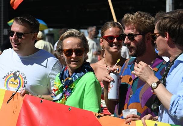 Antwerp Pride Parade ANTWERPEN, BELGIUM - AUGUST 08: Annick De Ridder (N-VA) Flemish Minister of Mobility, Public Works, Sport is picture during the parade. Pride is a form of protest, and at the heart of Antwerp Pride activities is the Antwerp Pride Parade..The parade walks through the streets of Antwerp,mainly along the quays on August 08, 2026 in Antwerpen, Belgium, 08 08 2026 Antwerpen Belgium  Copyright: xBertxVanxDenxBrouckex