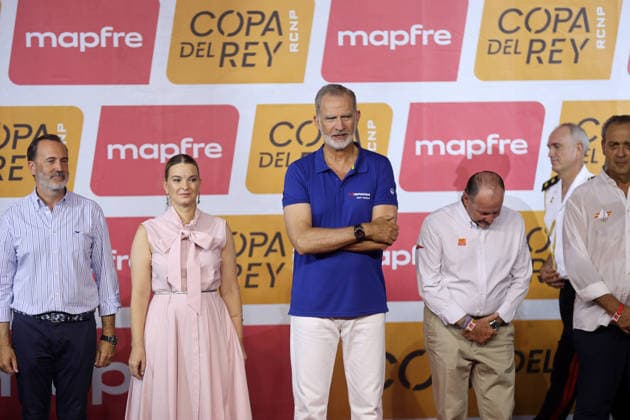 King Felipe VI Presents Awards to the Champions of the 44th Copa del Rey de Vela King Felipe VI, alongside the president of the Balearic Islands government, Marga Prohens, during the awards ceremony for the 44th Copa del Rey de Vela Mapfre at the Almudaina Palace on August 8, 2026, in Palma de Mallorca, Balearic Islands, Spain This is one of the most important regattas in the Mediterranean, which has met participation expectations, featuring six highly competitive classes and already exceeding 100 registered teams, representing nearly twenty countries, with almost a thousand sailors in a competition that begins on Tuesday, August 4, and ends on Saturday, August 8. AWARDS SAILING REGATTAS BOATS Raú Spain  Copyright: xRaulxTerrelx 7706565