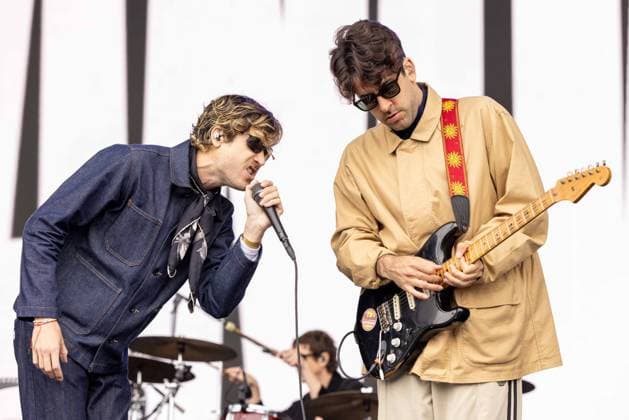 August 8, 2026, San Francisco, California, USA: GREGORIO DEGANO, MATIAS VERDUGA and INAKI COLOMBO of Argentinian band Bandalos Chinos during Outside Lands Music Festival in San Francisco, California San Francisco USA  - ZUMAs135 20260808_zap_s135_021 Copyright: xDanielxDeSloverx
