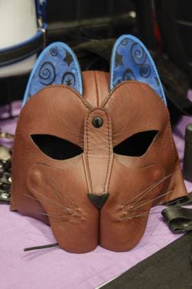 August 8, 2026, St. Petersburg, Florida, USA: A handmade leather face mask for sale at a vendorÃ¢â‚¬â ¢s booth during the Fetish Con trade show on Saturday, Aug. 8, 2026 in St. Petersburg. St. Petersburg USA - ZUMAs70_ 20260808_zan_s70_008 Copyright: xLuisxSantanax