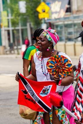August 8, 2026, Edmonton, Alberta, Canada: Mas Bands danced through downtown Edmonton during the Cariwest Parade on day 2 of the Cariwest Festival..Western Canada s largest Caribbean Festival, Cariwest, held its annual parade as part of its 42nd year of festivities. The Parade Mas Bands represent the various Caribbean various Islands and are dressed in brightly colored costumes, some of which can weigh up to 200 lbs, requiring wheels to support the weight. Edmonton Canada - ZUMAs197 20260808_aaa_s197_234 Copyright: xRonxPalmerx