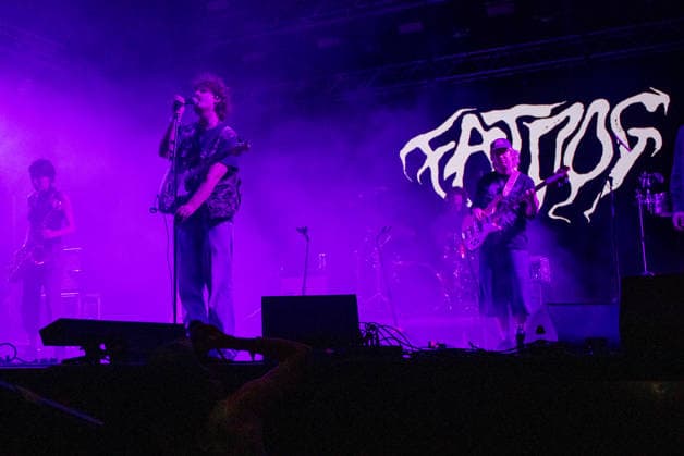 From left Morgan Wallace, Joe Love and Michael Dunlop of British band Fat dog, perform at the Pop Messe music festival on August 8, 2026, Brno, Czech Republic. (CTKxPhoto AdamxKrecl) CTKPhotoP2026080901885  CTKPhotoP2026080901885