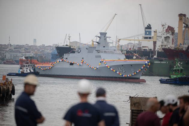 Third and final corvette of LMS Batch-2 program launches in Istanbul ISTANBUL, TURKIYE - AUGUST 09: A ceremony is held at Istanbul Naval Shipyard to mark the launching of the third and final corvette built under the LMS Batch-2 (Littoral Mission Ship Phase-2) program for the Royal Malaysian Navy by STM, one of Turkiye’s leading defense industry companies, in Istanbul, Turkiye on August 09, 2026. Celal Gunes Anadolu Istanbul Turkey. Editorial use only. Please get in touch for any other usage.  Copyright: x2026xAnadoluxCelalxGunesx