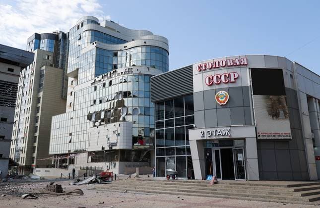 Russia Ukraine Drone Attack 9219353 09.08.2026 A view shows a building damaged after a drone attack in the course of Russia s military operation in Ukraine, in Belgorod, Russia. About 30 apartment buildings, three social and six commercial facilities, and dozens of cars were damaged in an overnight attack by the Ukrainian armed forces. Acting Belgorod Region Governor Alexander Shuvayev said that the city had come under a massive Ukrainian attack, which killed three people and injured 13 others, including two children. The death toll later rose to five. Taisia Liskovets Sputnik Belgorod Russia  Copyright: xTaisiaxLiskovetsx