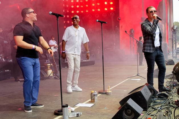 UB40 perform at Electric Paradise Festival. Milton Keynes Bowl, Milton Keynes, UK. 9th August. UB40 perform at Electric Paradise Festival along with performers including Grace Jones, Kool & The Gang and Jocelyn Brown. The 50,000 capacity venue was close to sold out., Credit:Aldo Ciarrocchi Avalon UK, Milton Keynes  Copyright: xAldoxCiarrocchix xAvalonx 1121811955