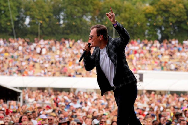 UB40 perform at Electric Paradise Festival. Milton Keynes Bowl, Milton Keynes, UK. 9th August. UB40 perform at Electric Paradise Festival along with performers including Grace Jones, Kool & The Gang and Jocelyn Brown. The 50,000 capacity venue was close to sold out., Credit:Aldo Ciarrocchi Avalon UK, Milton Keynes  Copyright: xAldoxCiarrocchix xAvalonx 1121811970