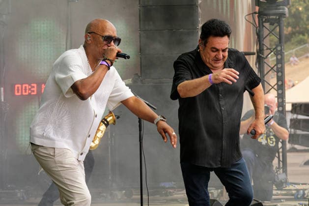 UB40 perform at Electric Paradise Festival. Milton Keynes Bowl, Milton Keynes, UK. 9th August. UB40 perform at Electric Paradise Festival along with performers including Grace Jones, Kool & The Gang and Jocelyn Brown. The 50,000 capacity venue was close to sold out., Credit:Aldo Ciarrocchi Avalon UK, Milton Keynes  Copyright: xAldoxCiarrocchix xAvalonx 1121812037