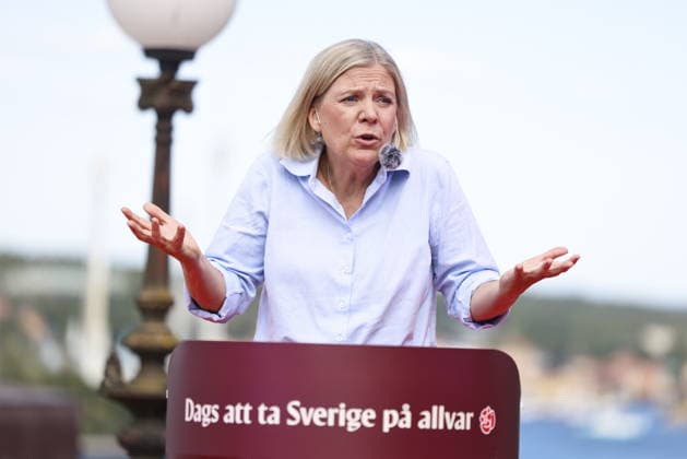 STOCKHOLM, SVERIGE 20260809 Socialdemokraternas partiledare Magdalena Andersson (S) haller valvinnartal pa Mosebacketerassen. STOCKHOLM SVERIGE x60160x *** STOCKHOLM, SWEDEN, August 9, 2026 Social Democratic Party Leader Magdalena Andersson delivers her election victory speech at Mosebacketerassen STOCKHOLM, SWEDEN x60160x  Copyright: xStefanxJerrevang TTx MAGDALENA ANDERSSON TALAR I STOCKHOLM 2zZ9XKAszy8