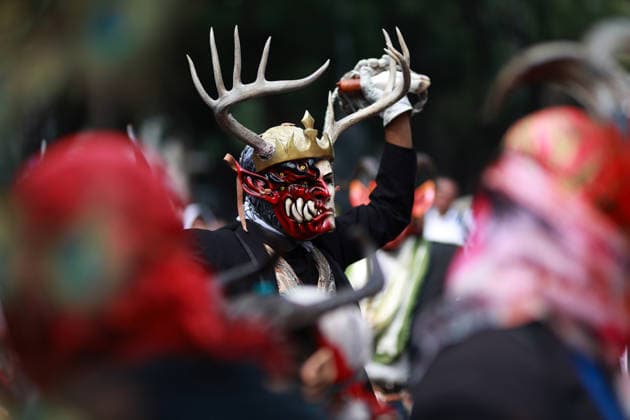 Mexico City marks International Day of the World s Indigenous Peoples MEXICO CITY, MEXICO - AUGUST 09: Participants wearing traditional regional attire perform during the Mega Calenda parade marking the International Day of the World s Indigenous Peoples, on Reforma Avenue, in Mexico City, Mexico on August 09, 2026. ??Hundreds of participants from different indigenous communities in Mexico gathered to celebrate their traditions and commemorate the International Day of the World s Indigenous Peoples, calling for the recognition of their rights, autonomy, and cultural heritage. Daniel Cardenas Anadolu Mexico City Mexico. Editorial use only. Please get in touch for any other usage.  Copyright: x2026xAnadoluxDanielxCardenasx