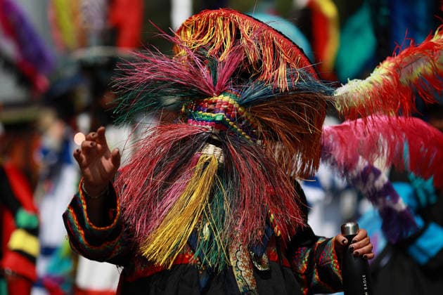 Mexico City marks International Day of the World s Indigenous Peoples MEXICO CITY, MEXICO - AUGUST 09: Participants wearing traditional regional attire perform during the Mega Calenda parade marking the International Day of the World s Indigenous Peoples, on Reforma Avenue, in Mexico City, Mexico on August 09, 2026. ??Hundreds of participants from different indigenous communities in Mexico gathered to celebrate their traditions and commemorate the International Day of the World s Indigenous Peoples, calling for the recognition of their rights, autonomy, and cultural heritage. Daniel Cardenas Anadolu Mexico City Mexico. Editorial use only. Please get in touch for any other usage.  Copyright: x2026xAnadoluxDanielxCardenasx