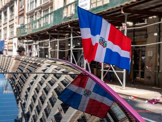 August 9, 2026, New York, New York, USA: Dominican pride on display at the 44th annual Dominican Day Parade on Sixth Avenue..With the theme of Identity and Culture under a blazing sun thousands marched and watched .as merengue, bachata music, colorful floats and traditional dance groups made their way up.the avenue. New York USA - ZUMAh156 20260809_znp_h156_011 Copyright: xMiloxHessx