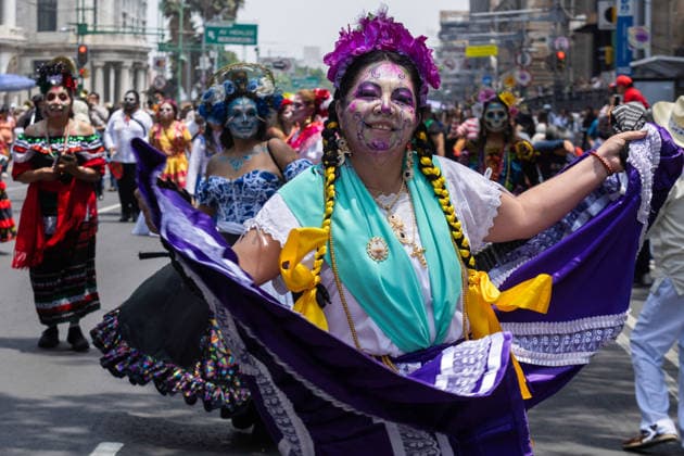 August 9, 2026, Mexico City, Mexico: The Mexico City government held the 17th Mega Calenda 2026, a cultural parade that traveled from the Angel of Independence along Paseo de la Reforma to the citys Zocalo, featuring participants in traditional clothing, dances and music, as part of International Indigenous Peoples Day and the 12th Festival of Indigenous Cultures, Indigenous Peoples and Native Neighborhoods of Mexico City. Mexico City Mexico  - ZUMAl178 20260809_znp_l178_028 Copyright: xCristianxLeyvax