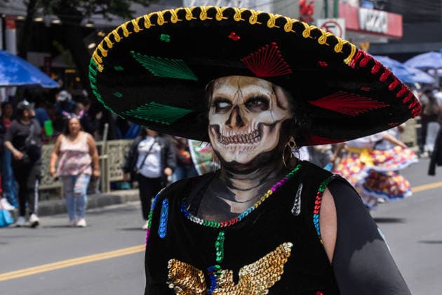 August 9, 2026, Mexico City, Mexico: The Mexico City government held the 17th Mega Calenda 2026, a cultural parade that traveled from the Angel of Independence along Paseo de la Reforma to the citys Zocalo, featuring participants in traditional clothing, dances and music, as part of International Indigenous Peoples Day and the 12th Festival of Indigenous Cultures, Indigenous Peoples and Native Neighborhoods of Mexico City. Mexico City Mexico - ZUMAl178 20260809_znp_l178_018 Copyright: xCristianxLeyvax