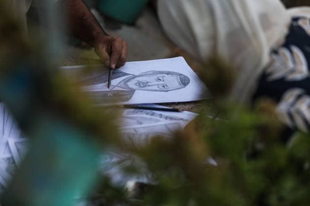 August 10, 2026, Gaza City, Palestine, State of: GAZA Gaza City, GAZA STRIP Ã¢â‚¬ AUGUST 9, 2026: Palestinian artist Nadia Abu Issa creates charcoal drawings depicting the hardships experienced by civilians during the war in Gaza, including shortages of food and water and life under continued displacement and insecurity. Living near an area affected by ongoing military activity, Abu Issa says her artwork aims to document the daily realities faced by Palestinians and preserve their experiences through art. Among her recent works is a portrait of Turkish President Recep Tayyip ErdoÄÅ¸an, which she says she created as a gesture of appreciation for TurkeyÃ¢â‚¬â ¢s support for Palestinians. Gaza City Palestine, State of - ZUMAq101 20260810_zna_q101_011 Copyright: xRamzixAbuxAmerx