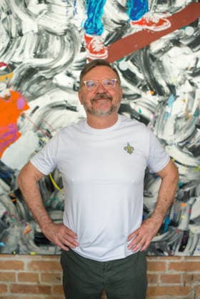 SaO PAULO, SP - 09.08.2026: A MOSTRA APOCALIPSE DE ALEX FLEMMING EM SP - The exhibition Apocalypse, by artist Alex Flemming, was presented this Sunday (9), at Palacete da SÃ , in the Historic Center of Sao Paulo. The series of paintings stems from the artist& 39;s reflection on the terrorist attacks on the Bataclan Theatre, in Paris. The historic building, built in 1919, was designed by architect Ramos de Azevedo. In the photo, Alex Flemming, Brazilian visual artist, painter and sculptor. x2995956x  VincentxBosson
