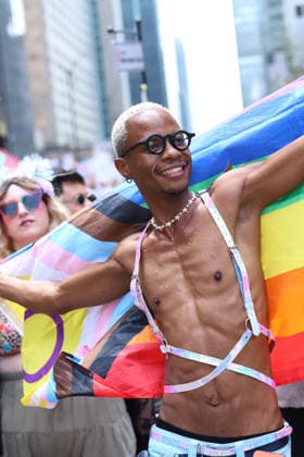 LGBTIQ Community Celebrate 20th Annual Pride A member of the LGBTIQ Community taking part during the 20th annual Montreal Pride parade in downtown Montreal, Canada, on August 9, 2026. (Photo by Horacio Zamora Eyepix Group) Copyright: xHoracioxZamorax xEyepixxGroupx HZ_09082026_195385