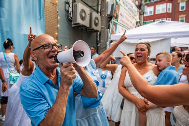 August 9, 2026, Boston, Massachusetts, USA: Patrons celebrate in the street as the image of the saint is returned to its home during the Feast of the Madonna Della Cava in the North End of Boston, Massachusetts on August 9, 2026. Boston USA  - ZUMAp158 20260809_aap_p158_005 Copyright: xJosephxPreziosox