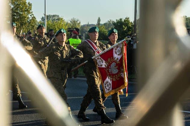 August 9, 2026, Warsaw, Mazovia, Poland: Polish troops march along the riverside during the parade rehearsal. Early in the morning of 9th August, Poland s armed forces, and those of allies stationed in the country, take part in a rehearsal in preparation for a parade on National Armed Forces Day on the 15th August. Soldiers muster as the sun rises over the Vistula River and march past grandstands prepared for dignitaries. The soldiers were followed by mechanised divisions travelling in tanks and a variety of armoured vehicles. Afterwards, Secretary of State in the Ministry of Defence, Pawel Bejda addresses a post-rehearsal press conference, where he is accompanied by the Chief of the General Staff of the Polish Armed Forces, General Wieslaw - ZUMAs197 20260809_aaa_s197_061 Copyright: xNeilxMiltonx