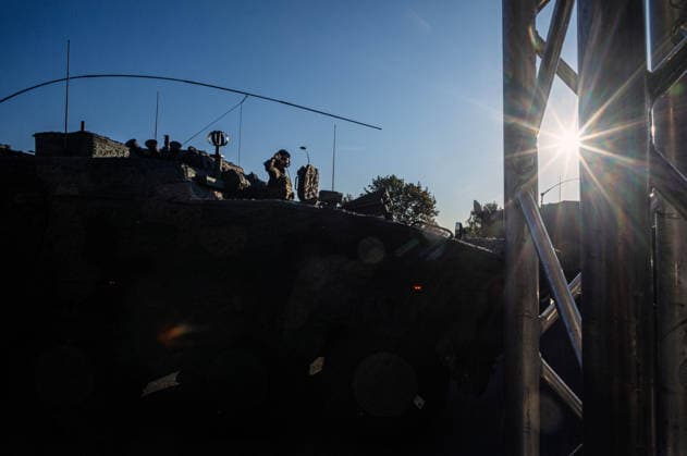 August 9, 2026, Warsaw, Mazovia, Poland: An armoured vehicle passes during the parade rehearsal. Early in the morning of 9th August, Poland s armed forces, and those of allies stationed in the country, take part in a rehearsal in preparation for a parade on National Armed Forces Day on the 15th August. Soldiers muster as the sun rises over the Vistula River and march past grandstands prepared for dignitaries. The soldiers were followed by mechanised divisions travelling in tanks and a variety of armoured vehicles. Afterwards, Secretary of State in the Ministry of Defence, Pawel Bejda addresses a post-rehearsal press conference, where he is accompanied by the Chief of the General Staff of the Polish Armed Forces, General Wieslaw Kukula. War  - ZUMAs197 20260809_aaa_s197_080 Copyright: xNeilxMiltonx