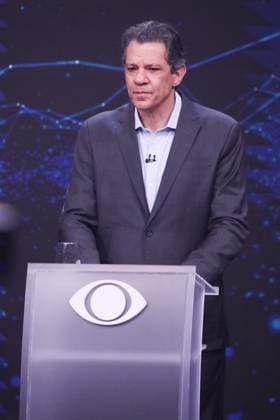 Fernando Haddad and Tarcisio de Freitas face off in the first Band debate. Sao Paulo, SP. 09.08.2026 - Debate-SP - PT candidate for governor of Sao Paulo, Fernando Haddad, during the first election debate promoted by TV Bandeirantes, at the station s studio, in the Morumbi neighborhood, south of Sao Paulo, on the evening of Sunday, August 9, 2026.(Foto: Marina Uezima Brazil Photo Press Brazil Photo Press) INTERNATIONAL Sao Paulo Sao Paulo Brasil Copyright: xMarinaxUezimax