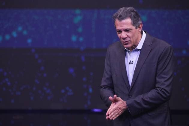 Fernando Haddad and Tarcisio de Freitas face off in the first Band debate. Sao Paulo, SP. 09.08.2026 - Debate-SP - PT candidate for governor of Sao Paulo, Fernando Haddad, during the first election debate promoted by TV Bandeirantes, at the station s studio, in the Morumbi neighborhood, south of Sao Paulo, on the evening of Sunday, August 9, 2026.(Foto: Marina Uezima Brazil Photo Press Brazil Photo Press) INTERNATIONAL Sao Paulo Sao Paulo Brasil Copyright: xMarinaxUezimax