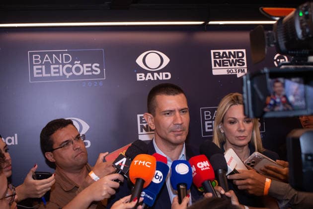 RIO DE JANEIRO, RJ - 09.08.2026: DEBATE PARA GOVERNADOR RJ 2026 - PL candidate, Douglas Ruas, after the first debate for Governor of Rio de Janeiro held this Sunday (8), at Casa FIRJAN, in Botafogo, RJ. x2996248x  CarlosxEliasxJunior