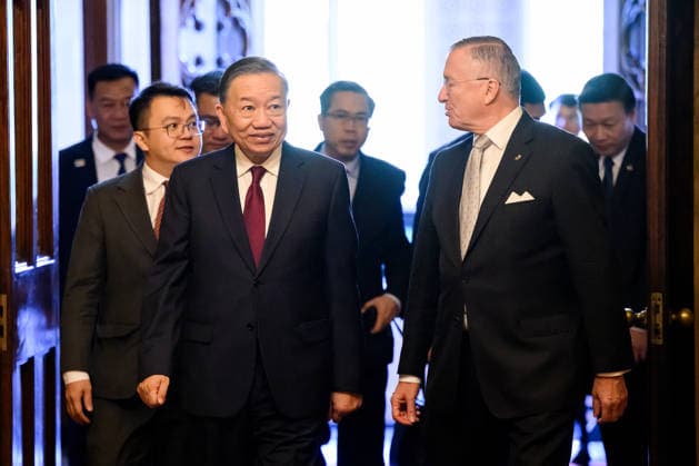 TO LAM AUSTRALIA VISIT, Vietnam General Secretary and President To Lam (left) arrives at Government House in Sydney, Monday, August 10. Vietnam s president is visiting Australia for the first time. ( NO ARCHIVING SYDNEY NEW SOUTH WALES AUSTRALIA  Copyright: xBIANCAxDExMARCHIx 20260810155830745672