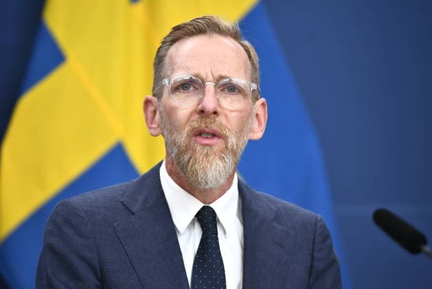 STOCKHOLM, SVERIGE 20260810 Socialminister Jakob Forssmed (KD) under en pressträff om arbetet mot brottslighet och ordningsstörningar inom idrotten. STOCKHOLM SVERIGE x12060x *** STOCKHOLM, SWEDEN 20260810 Minister of Social Affairs Jakob Forssmed (KD) during a press conference on efforts to combat crime and public disorder in sports STOCKHOLM, SWEDEN x12060x  Copyright: xLarsxSchröder TTx PRESSTRÄFF ORDNINGSSTÖRNINGAR INOM IDROTTEN jbPCYIlJQdE