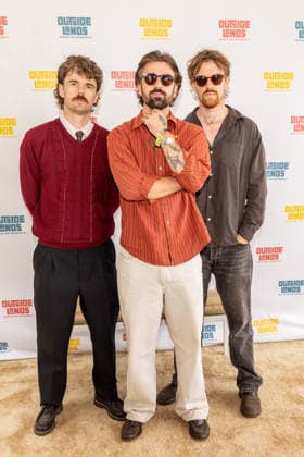 August 9, 2026, San Francisco, California, USA: ROSS MCNERNEY, ROBBIE CUNNINGHAM and OISIN MCCAFFREY of Irish folk band Amble pose during Outside Lands Music Festival in San Francisco, California San Francisco USA  - ZUMAs135 20260809_zap_s135_015 Copyright: xDanielxDeSloverx