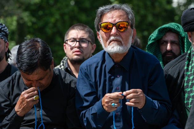 August 9, 2026, London, England, United Kingdom: Shia Muslims take part in the annual Arbaeen procession in Marble Arch in London, Britain, on August 9, 2026. Arbaeen marks the 40th day after the martyrdom of Imam Hussein, the grandson of the Prophet Muhammad. London United Kingdom - ZUMAk172 20260809_zip_k172_014 Copyright: xThomasxKrychx