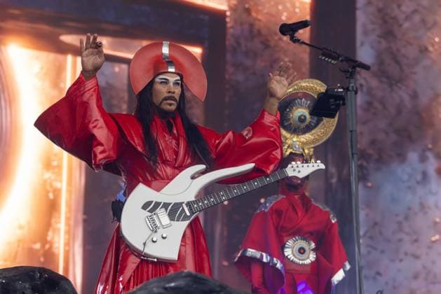 August 9, 2026, San Francisco, California, USA: LUKE STEELE of Australian band Empire of the Sun during Outside Lands Music Festival in San Francisco, California San Francisco USA  - ZUMAs135 20260809_zap_s135_100 Copyright: xDanielxDeSloverx