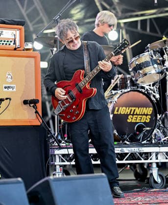 Lakefest Music Festival with Xerjoff Sunday 09th August 2026 Eastnor Castle, Herefordshire Lightening Seeds, Ian Broudie,Martyn Campbell, Riley Broudie, Jim Sharrock, Adele Emmas and Tim Cunningham perform on the mainstage the Main Stage at Lakefest Music Festival with Xerjoff Sunday 09th August 2026 Eastnor Castle, Herefordshire, Credit:Jules Annan Avalon England  Copyright: xJulesxAnnanx xAvalonx 1122032354