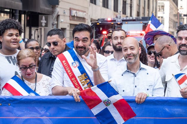 NY: 44th annual Dominican Day Parade Mayor Zohran Mamdani (C) attends 44th annual Dominican Day parade on 6th avenue in Manhattan Borough of New York, NY on August 9, 2026. New York New York United States Copyright: LevxRadin