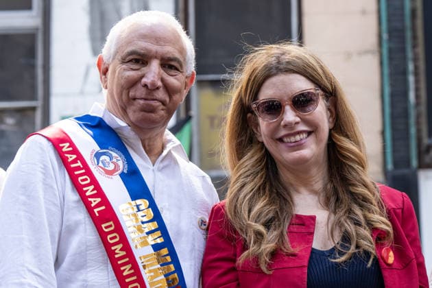 NY: 44th annual Dominican Day Parade Grand Marshal Dr. Ramon Tallaj and City Council Speaker Julie Menin attend 44th annual Dominican Day parade on 6th avenue in Manhattan Borough of New York, NY on August 9, 2026. New York New York United States Copyright: LevxRadin
