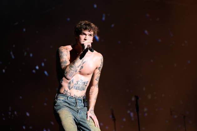 August 9, 2026, Marina Di Carrara, Massa Carrara, Italy: Riccardo Fabbriconi, aka Blanco, performs on his Tour Estate 2026 at the Vibe Summer Festival, Marina di Carrara, August 9, 2026. Marina Di Carrara Italy  - ZUMAa289 20260809_zia_a289_003 Copyright: xStefanoxDallexLuchex xAgfx
